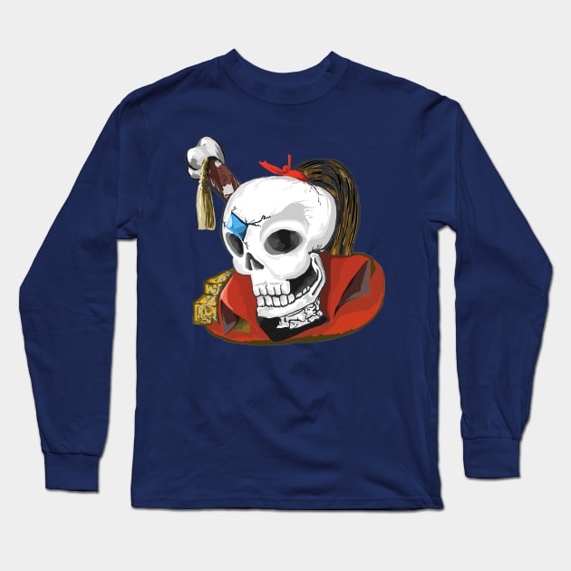 Skull Warrior Long Sleeve T-Shirt by Markyartshop